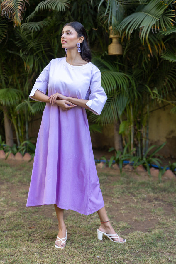 Long Ombre Dress - Lilac