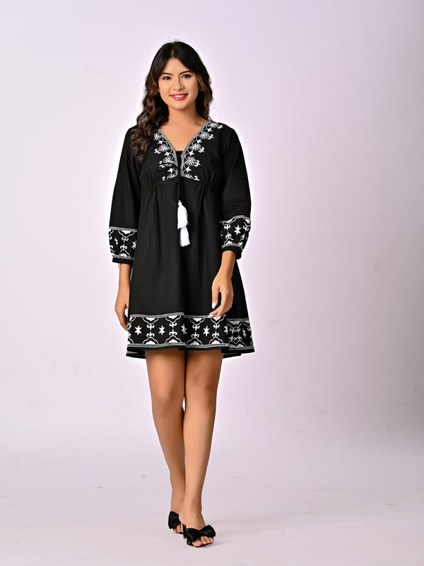 Short Embroidery  Dress
