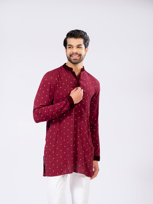 jacquard kurta