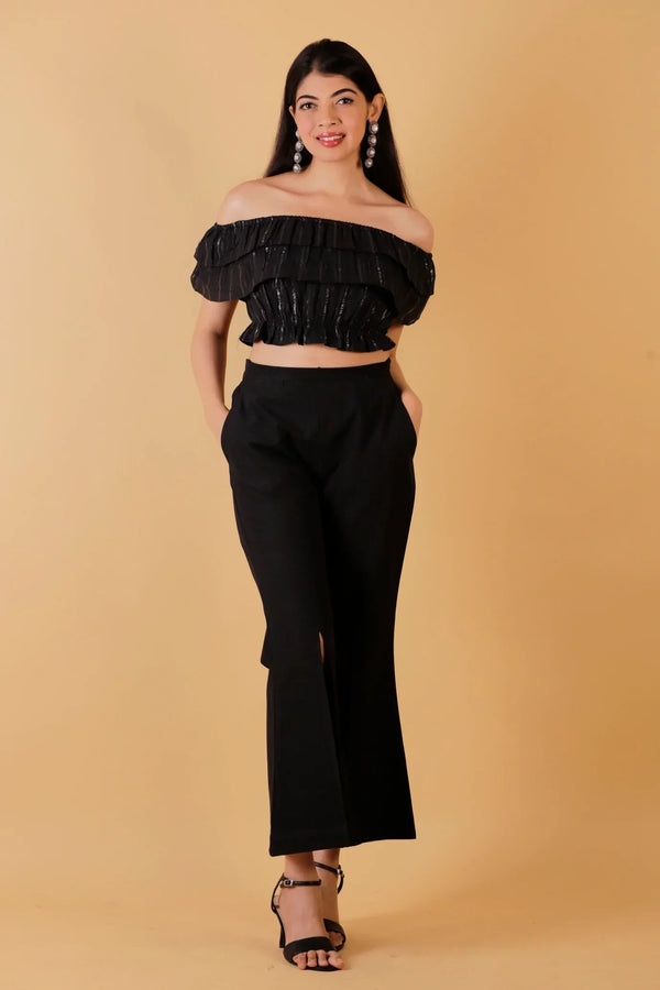 Poplin Slit Pants