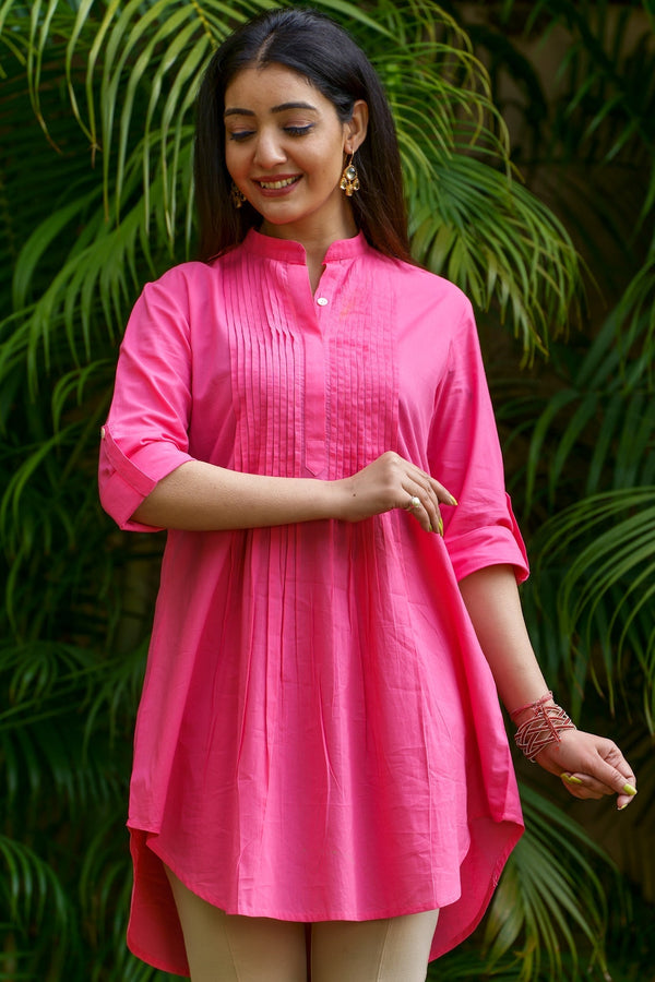 Timeless Pintuck Kurta - Pink